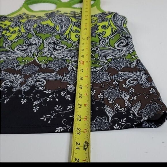 ATHLETA SWIM PAVITRA GREEN BLACK YELLOW BROWN earth power Y TANK TOP S small - Picture 3 of 8